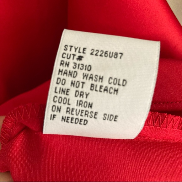 Special Occasion Red & Black velvet Dress sz 8 - Picture 6 of 9